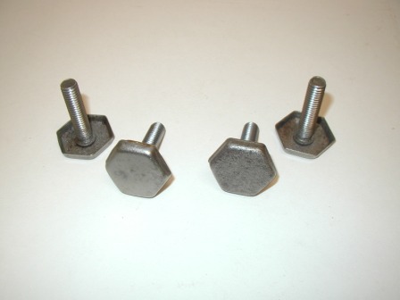 Hexagon Leg Levelers (Set Of 4) (3/8 Thread) (Sand Blasted and Clear Coated) (Item #1) $7.99